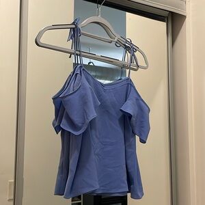Off the shoulder top, size 2, Topshop, blueish/lavender